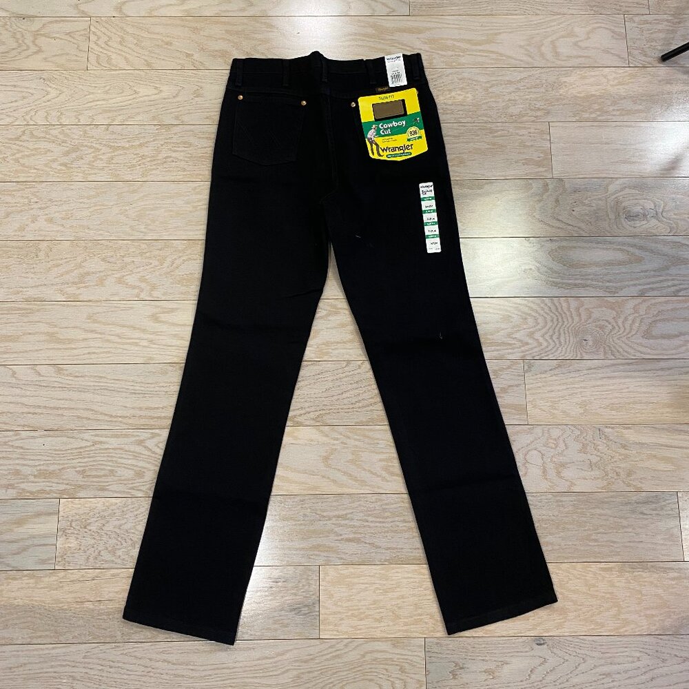 Wrangler Cowboy Cut 936 Slim Fit Jeans Black 34x34 NWT